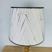 Turned wood lamp from the 70s