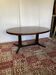 Extendable oval table in elm veneer