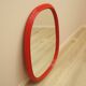 Mirror in a red frame, Danish design, 1970s, made in Denmark