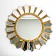 Large gilded Italian XXL Regency Sunburst Wall Mirror | diameter 93 cm