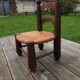 Chaise en bois et paille