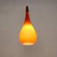 Orange teardrop glass pendant lamp made by Holmegaard - Denmark 1960