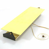 Large 1950s Anvia yellow metal wall lamp Perriand style