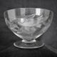 Set of 9 engraved crystal champagne glasses with fern motifs
