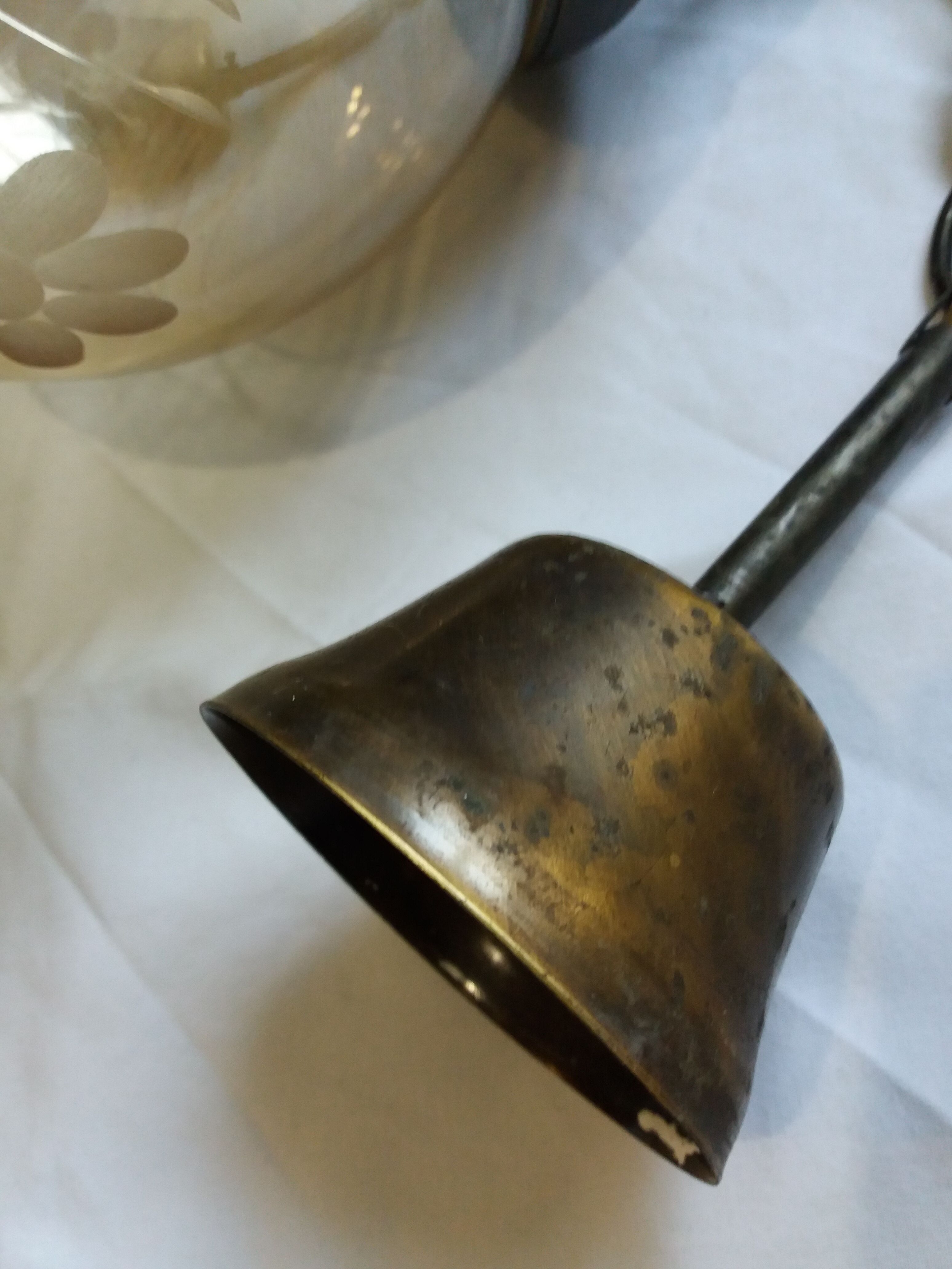 2 amber chiseled blown glass globe ball pendants