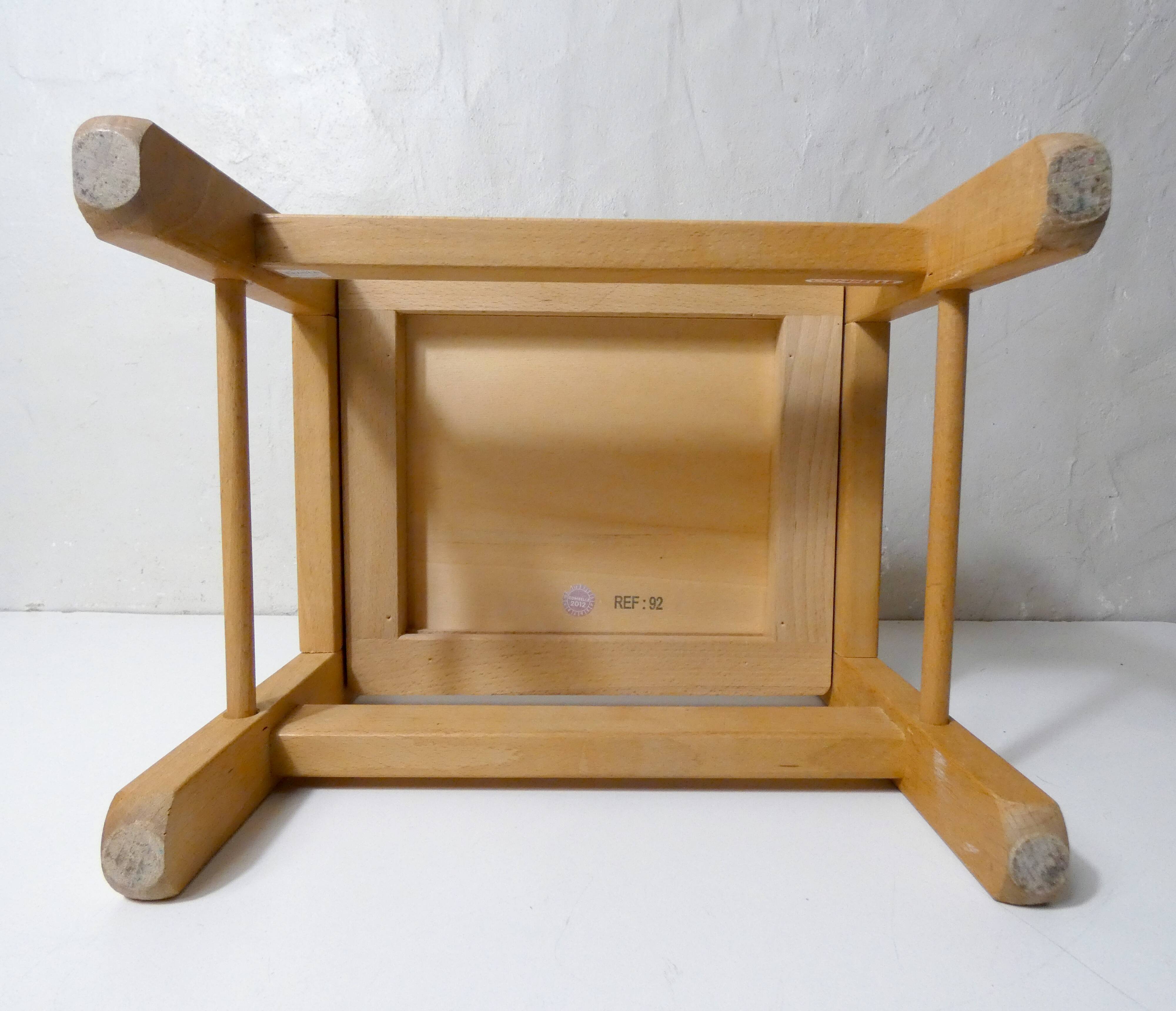 Small vintage combelle wooden chair for children