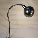 Old workshop lamp with ball reflector vice, 50s
