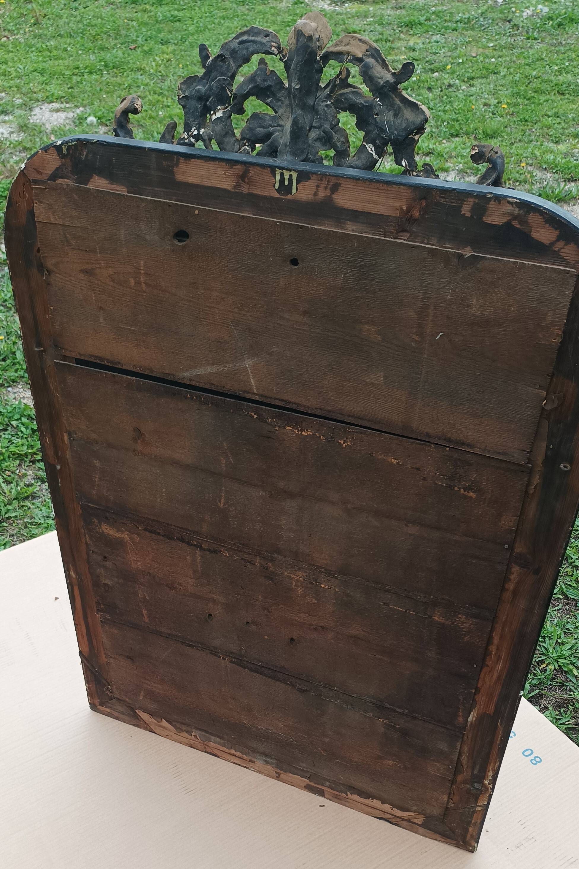 Napoleon III period mirror in wood and stucco
