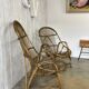Paire de fauteuils en rotin vintage
