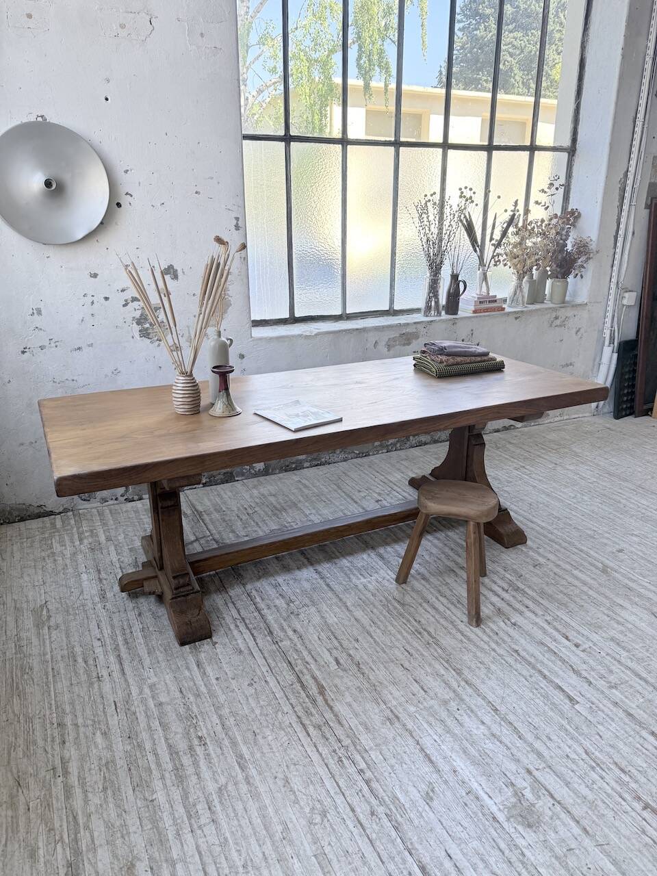 Monastery table oak 1950 XXL