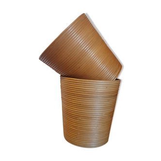 Pair of vintage pot cache