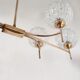 60s brass and glass globes chandelier