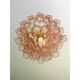 Venini-Style Pink Murano Glass Tronchi Chandelier – Italian Art Lighting