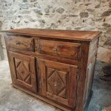 Buffet Ancien Français du XVIIᵉ Siècle en Bois de Châtaignier