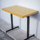 Table de bistrot en fer et formica jaune