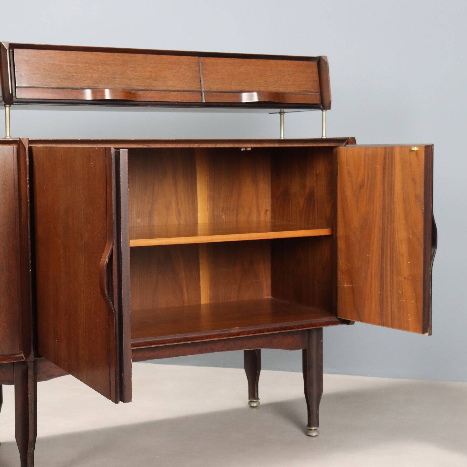 Vintage sideboard in exotic wood, Italian design, 1960s, original