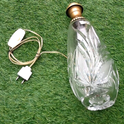 Large model lamp base, genuine hand-cut crystal, 1960s