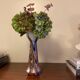 Vintage murano glass vase orange, white brown attributed to carlo moretti