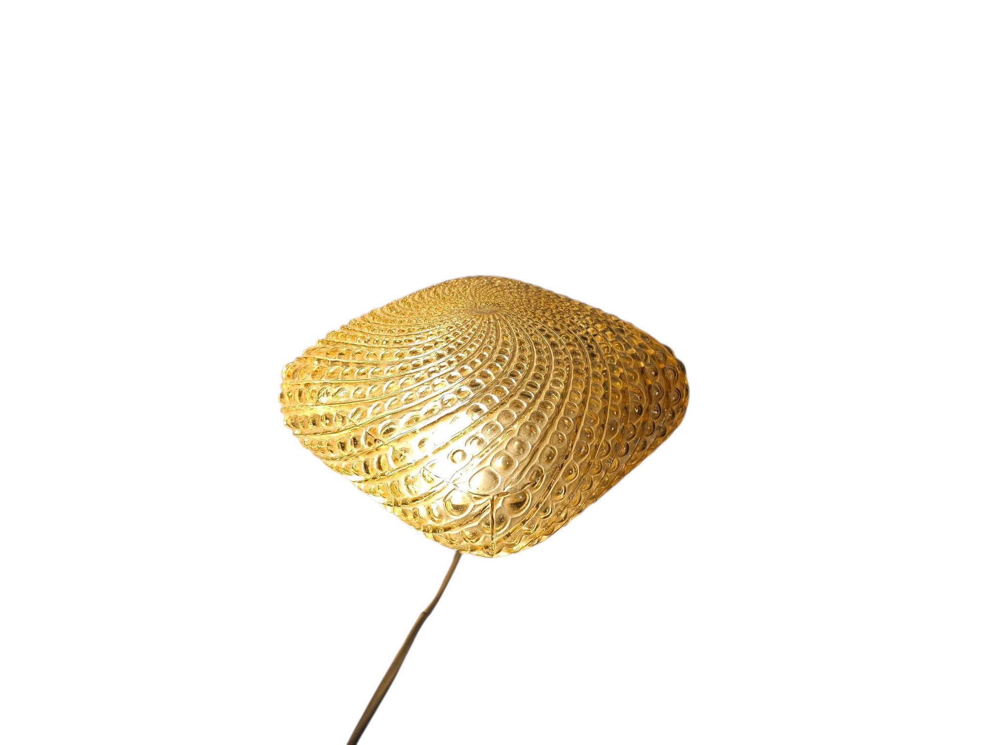 Glashutte Limburg - Tynell style - ceiling lamp - amber - 3rd quarter 20th