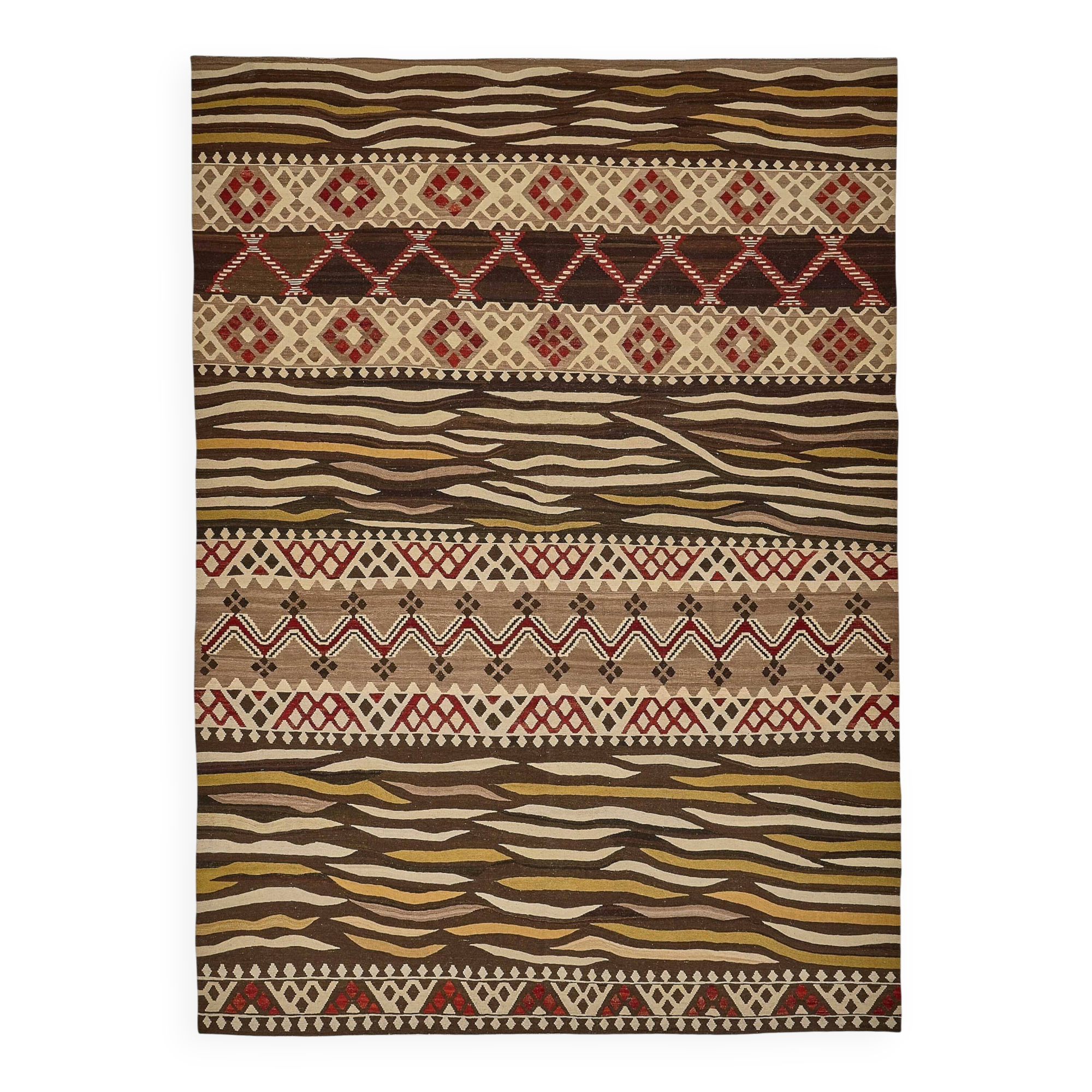 Contemporary Tribal Decorative Kilim 318 cm x 432 cm
