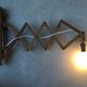 Accordion wall lamp in vintage wood 1960