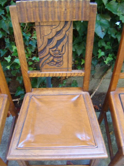 Series of three chairs art deco