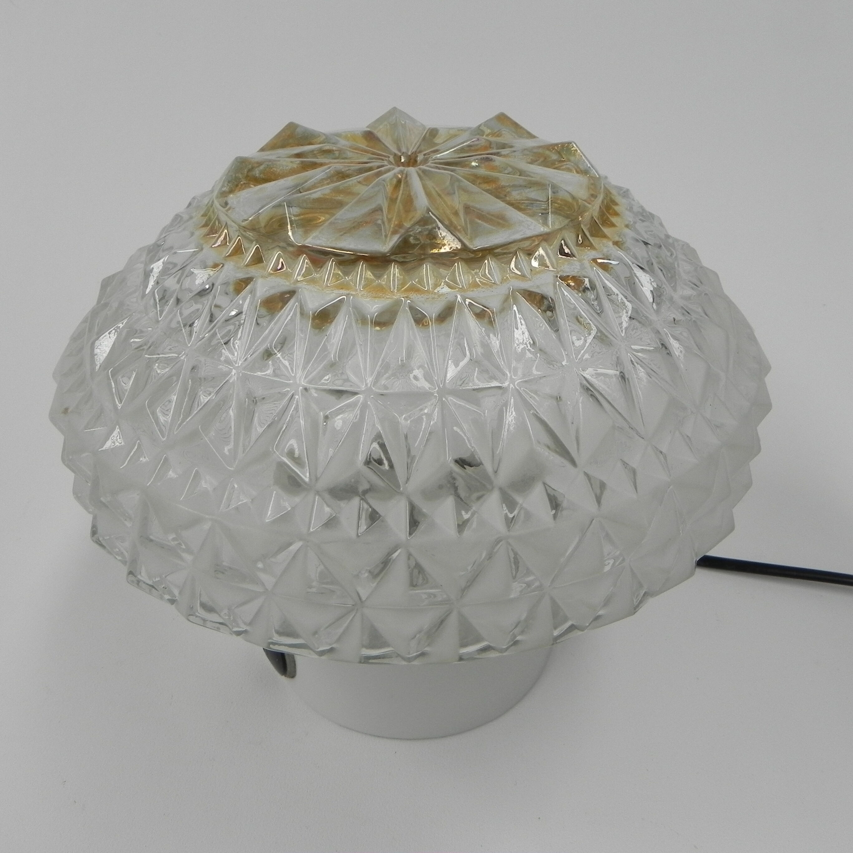 Vintage ceiling lamp with glass shade