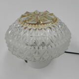 Vintage ceiling lamp with glass shade