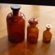 Lot of 3 apothecary bottles