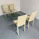 Set of 4 cream leather chairs contemporary design Colico Dress Up