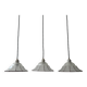 Lot 3 anciennes suspensions verre art-deco