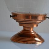 Art Deco table lamp with granite glass globe