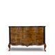 Commode italienne Art déco en loupe de noyer, années 1940-50