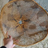 Braided raffia lampshade - Vintage authentic 70s