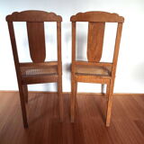 2 art deco chairs canned