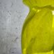 Swirled uranium glass vase – lemon green – hand-blown – 30 cm