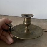 Old brass candle holder