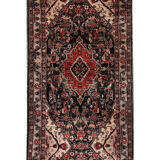 Traditional persian runner rug long oriental red beige wool carpet 89x518cm