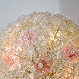 Amazing set of 2 Murano glass ceiling flower by Seguso for Venini