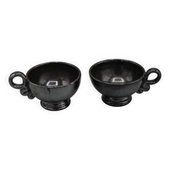 2 tasses ceramique design vintage accolay