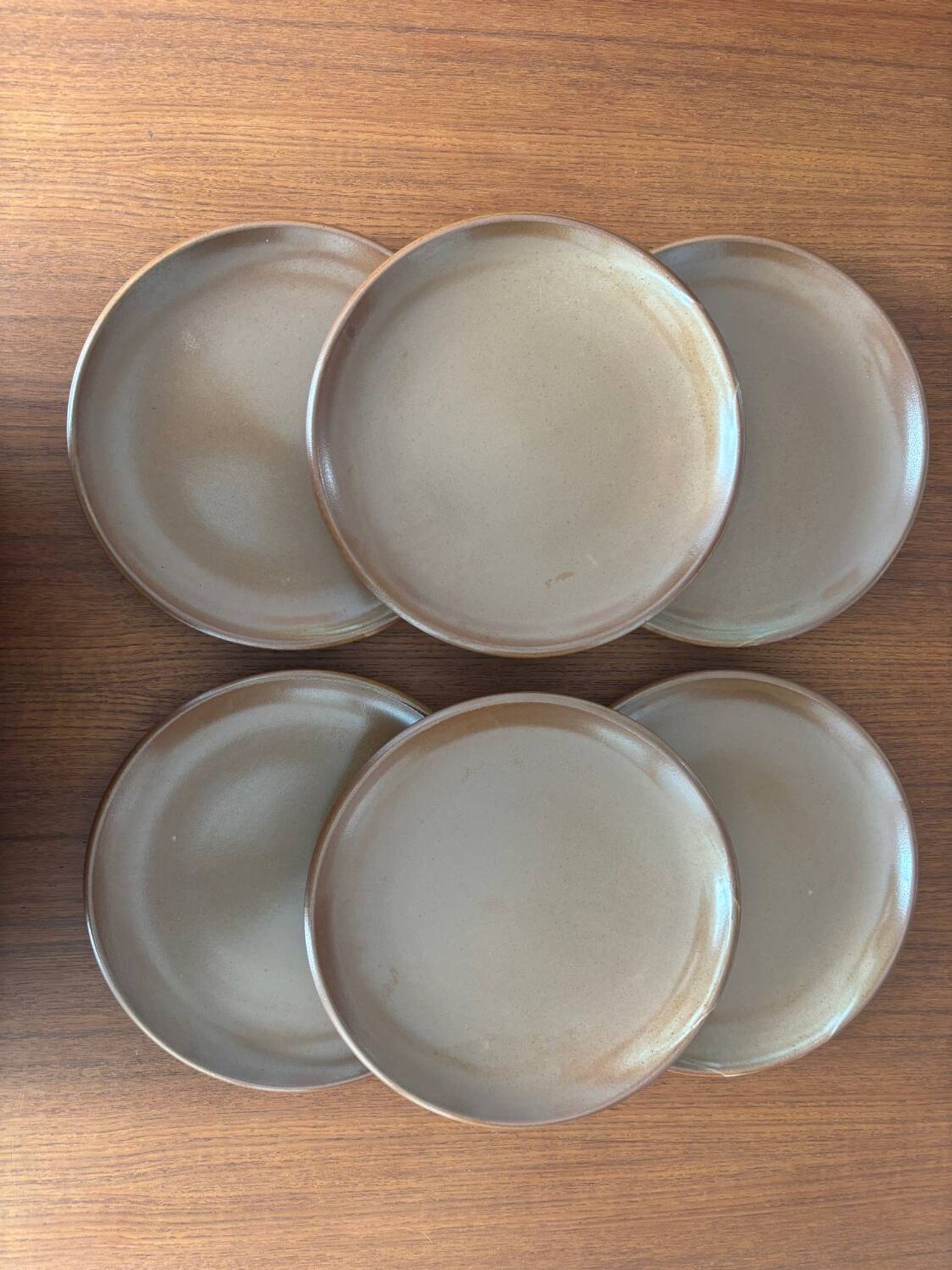 Lot de 6 assiettes Brenne Grès de France vintage – Service en grès bei