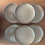 Set of 6 vintage Brenne stoneware plates from France – Stoneware service