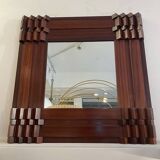 Rosewood mirror by Luciano Frigerio for Desio, 1970's