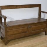 Solid Oak Landing Chest Bench – 1920