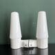 Pair of Scandinavian ceramic wall lights by Bernadotte
