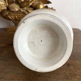 Antique polychrome porcelain jug, Orientalist decoration.