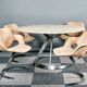 Ensemble table et chaises Euro Steel 1970 Space Age