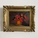 Huile sur panneau par Suefirier 1933 nature morte aux coquelicots