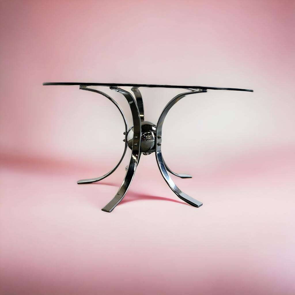Table basse vintage de l'ère spatiale spoutnik