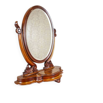 Early 20th Century Adjustable Mirror with Storage Compartment, 1890s